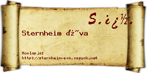 Sternheim Éva névjegykártya