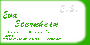 eva sternheim business card